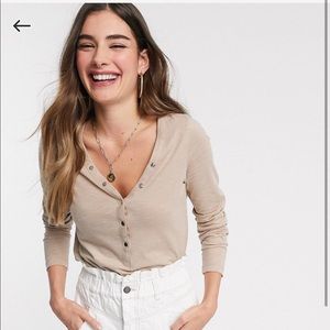 ASOS malicious maternity long sleeve NWT beige